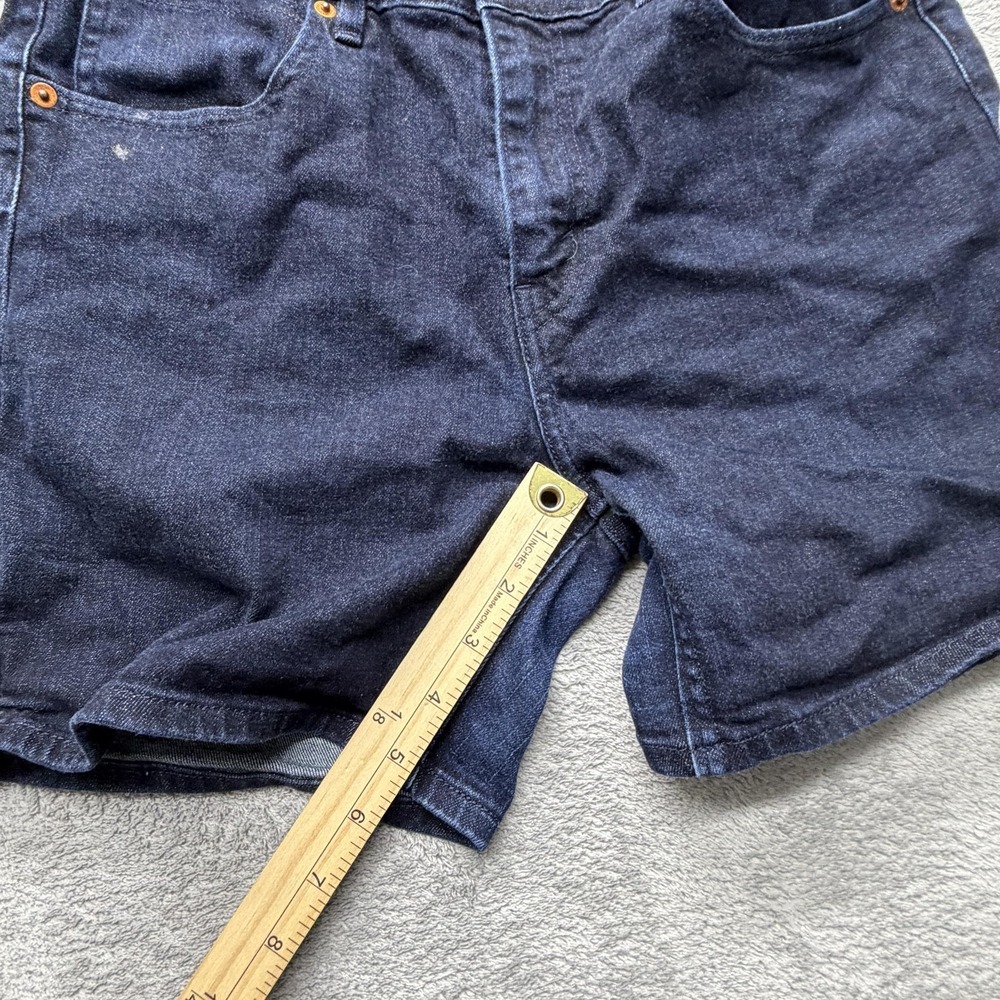 Levis Shorts Womens Measured 31x5 Blue Denim Bermuda Stretch‎ Pockets Casual - Picture 4 of 10